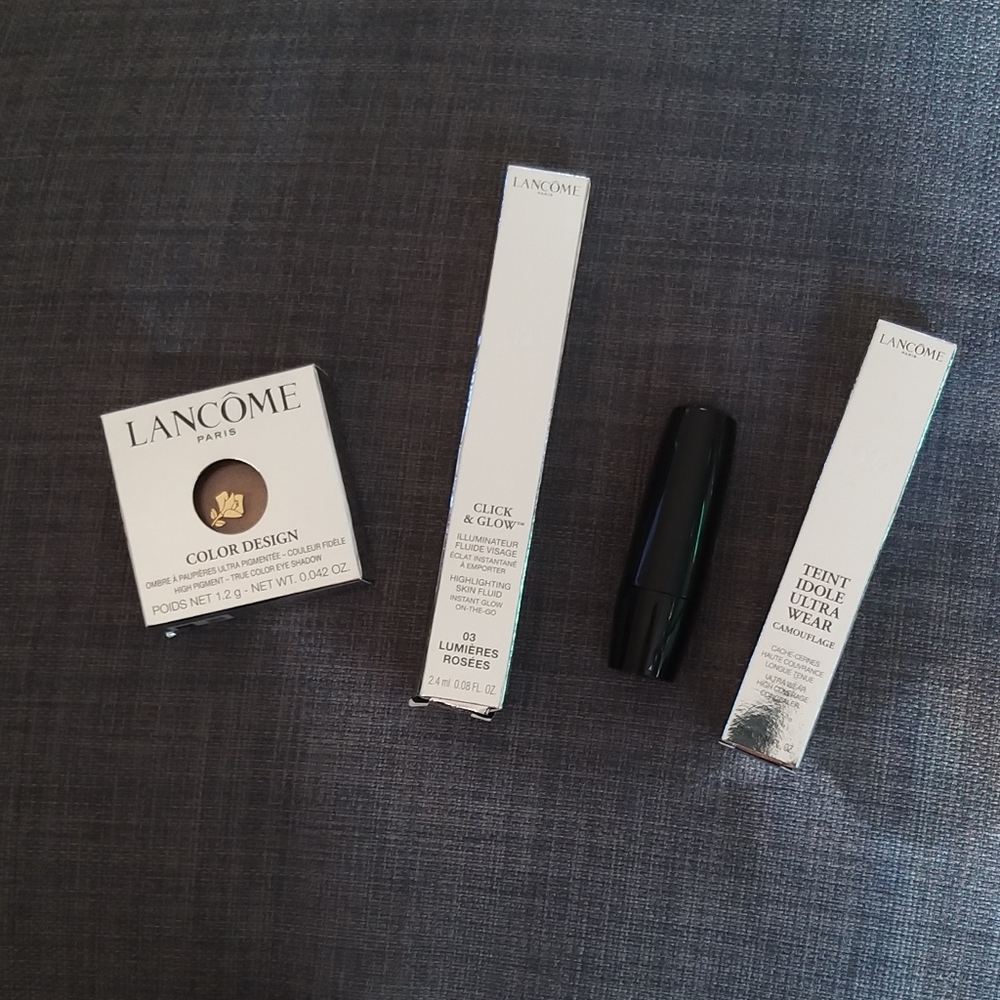 4pcs set: eye shadow, illuminator, concealer, lip